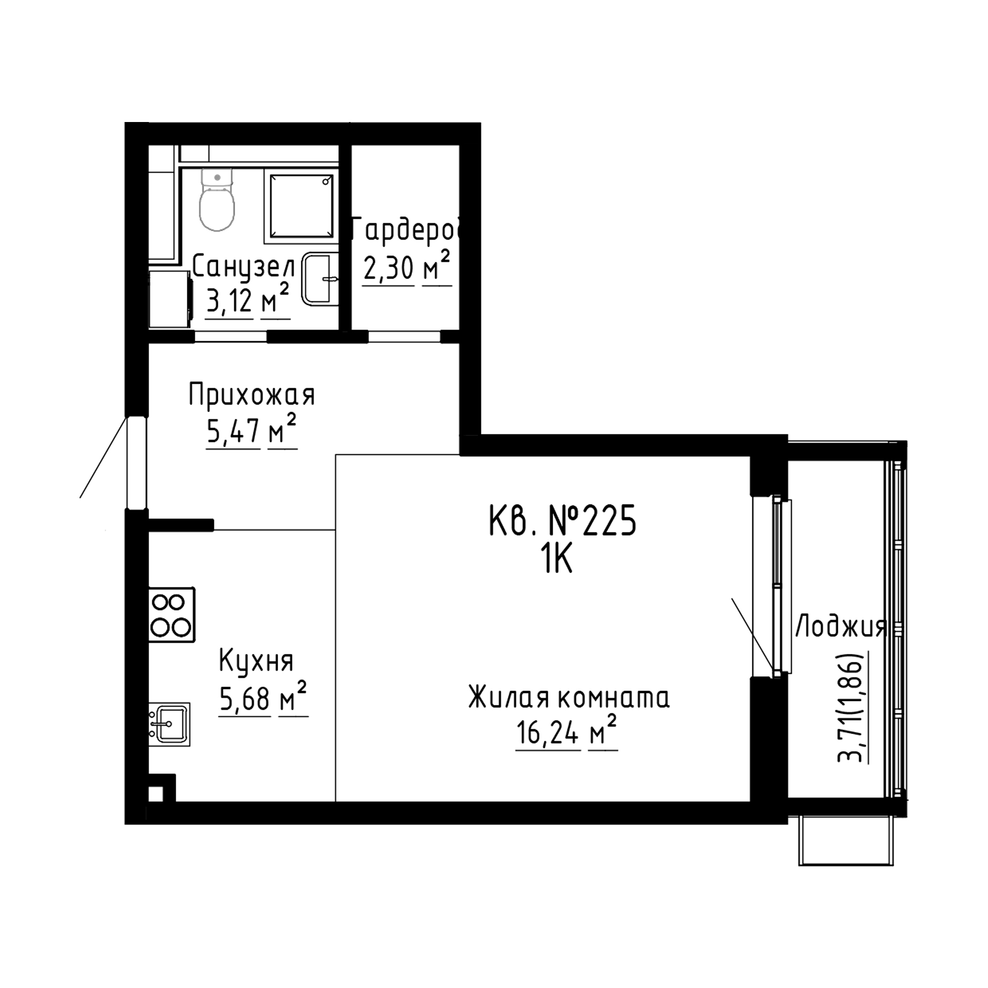 ЖК ДНС Сити (DNS Сити), Студия 34,7 м2, за 5 608 850 ₽, 3 этаж